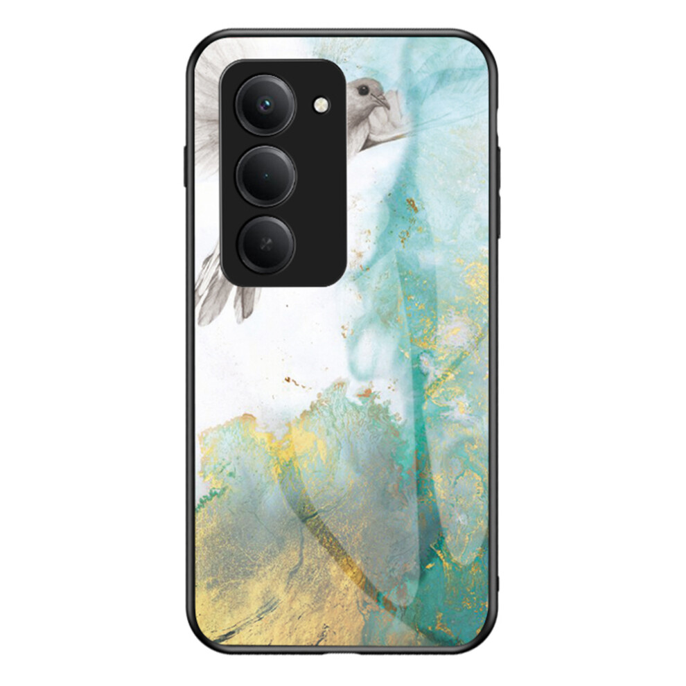 (Flying Pigeon Marble) For Xiaomi Redmi 15 4G (Eu) (171Mm) Case Marble Pattern Tempered Glass+Pc+Tpu Protective Phone Cover 6914295132893