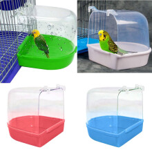 Walbest transparent bird bath box for small birds, 1 piece