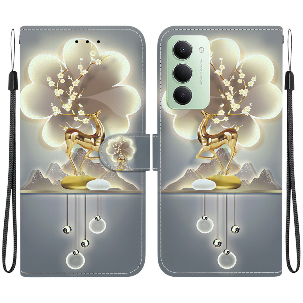 (Sika Deer) For Xiaomi Redmi 15 5G (Global) (169Mm) Case Pattern Printing Leather Flip Wallet Phone Cover With Lanyard 6914290639892