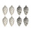 Glitter Pinecone Ornaments Orange 3.5 Inch 6PCS 8