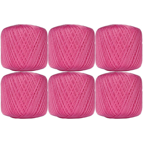 Threadart crochet thread size 10 hot pink 6-pack