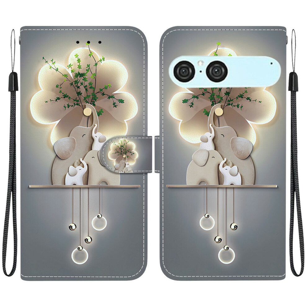 (Three Elephants) For Sony Xperia 10 Vii Case Pattern Printing Leather Flip Wallet Phone Cover With Lanyard 6914292957284