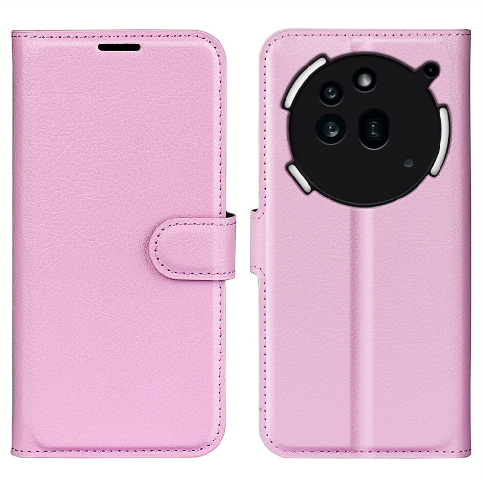 (Pink) Amorus For Nothing Phone (3A) Pro Wallet Case Litchi Texture Shockproof Leather Flip Stand Phone Cover Pink 6914296981896