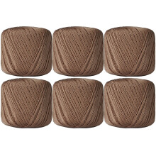 Crochet Thread Size 10 Light Brown 6-Pack 175 Yards Each