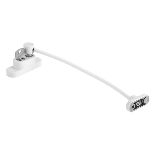 Zinc Alloy Door Window Limiter Lock - White, 1 PC