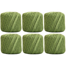 Threadart crochet thread size 3 avocado 6-pack 50g