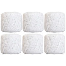 Threadart crochet thread size 3 white 6-pack 50g
