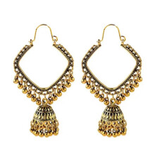 RSAMD Egypte Vintage Boho Indien Jhumka Jhumki Boucles d'oreilles Bijoux Tibétains Cadeau pour Femme-B Or