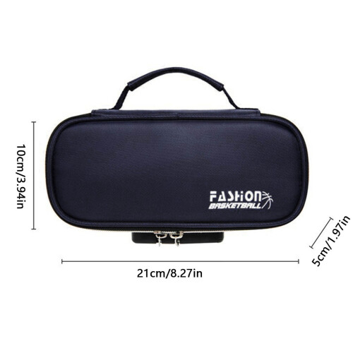 Cailmei canvas pencil case blue large capacity multi-layer 2