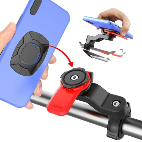 Quad-lock bicycle phone mount front twist cradle