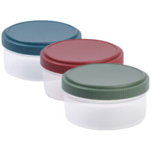 Lot de 3 mini-boîtes hermétiques pour sauce soja, bols de préparation, récipients à salade, petites boîtes de voyage en polypropylène avec
