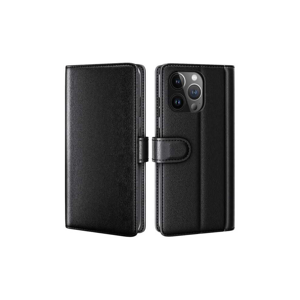 Genuine Leather Case For Iphone 15 Pro Max Black 962125223583