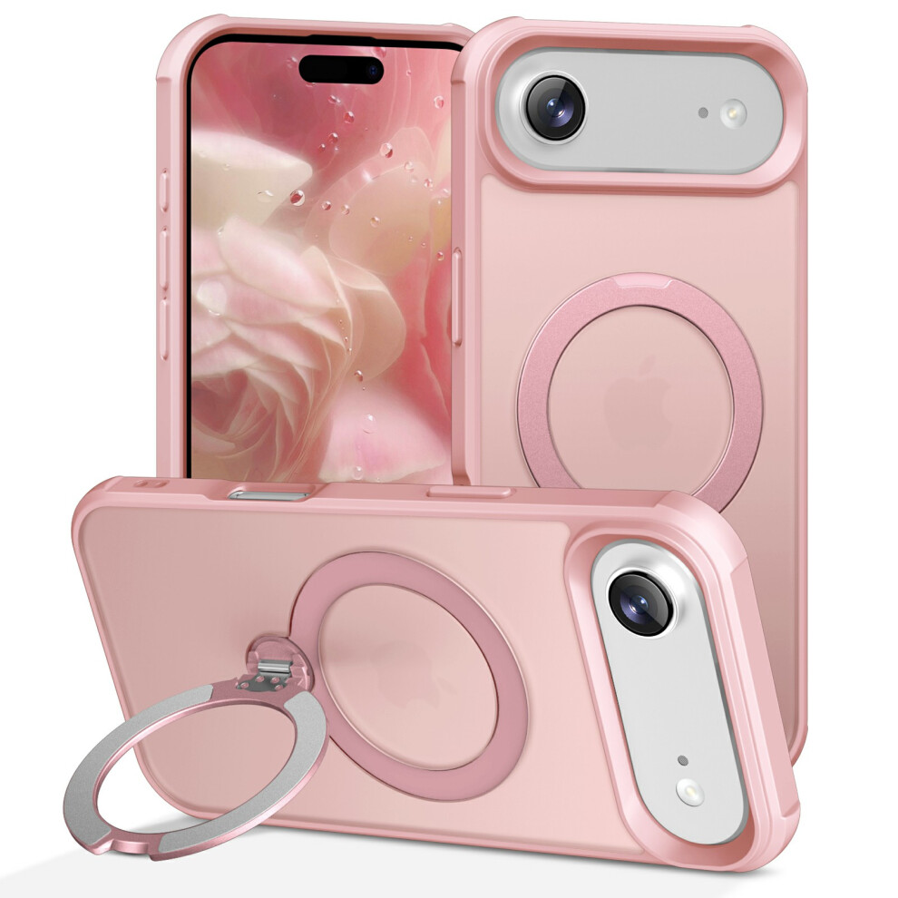 (Pink) For Iphone Air Case Compatible With Magsafe Kickstand Tpu Pc Shockproof Phone Back Cover Pink 6914291956592