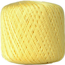 Threadart mercerized cotton crochet thread size 10 yellow