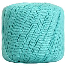 Threadart mercerized cotton crochet thread size 3 aqua 50g