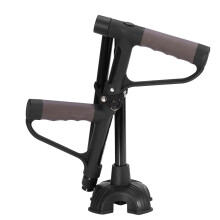 Belissy men's retractable walking stick with double