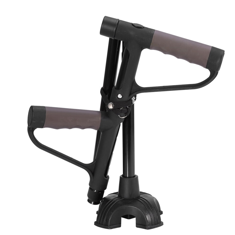 Belissy men's retractable walking stick with double