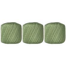 Crochet Thread Size 10 Avocado 3-Pack 100% Mercerized