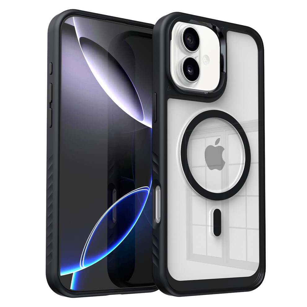 (Black) For Iphone 17 Case Compatible With Magsafe Tpu + Pc Shockproof Phone Back Cover Black 6914293645111