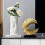 Resin Ocean Wave Figurine Gold White Modern Abstract Home 6