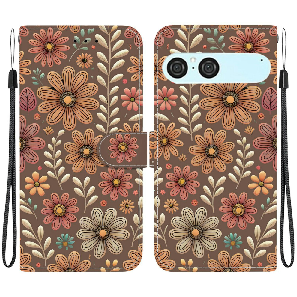 (Blossom) For Sony Xperia 10 Vii Wallet Case Pattern Printing Leather Stand Phone Cover With Strap 6914294427594