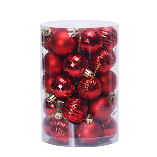 Christmas Ball Ornaments Shatterproof Red One Size
