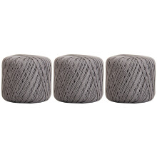 Threadart Mercerized Cotton Crochet Thread Size 3 Gray