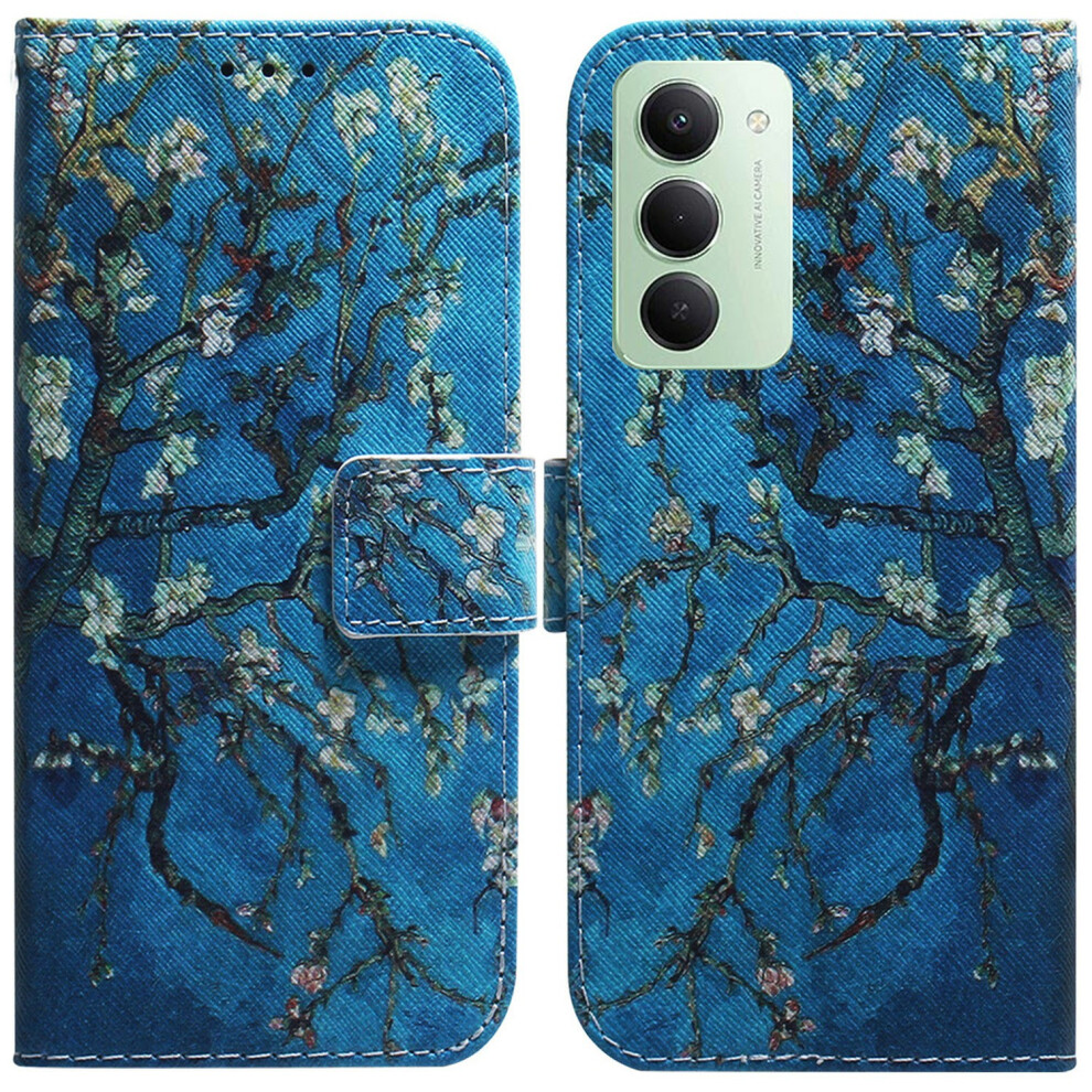 (Apricot Flowers) For Xiaomi Redmi 15 5G (Global) (169Mm) Wallet Case Pattern Print Leather Phone Cover 6914290624119