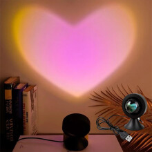 Heart Projection Lamp LED Desk Wall Decor 1pc