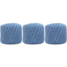 Threadart cotton crochet thread size 3 slate blue 3-pack