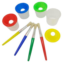 Wileqep Paint Cup with Lid, 12-Pack, 3x3 Inch, 4 Colors