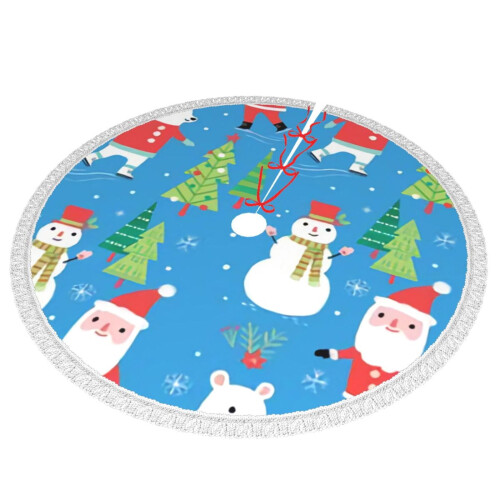Christmas Tree Skirt 48 Inch Rustic Holiday Decor 1