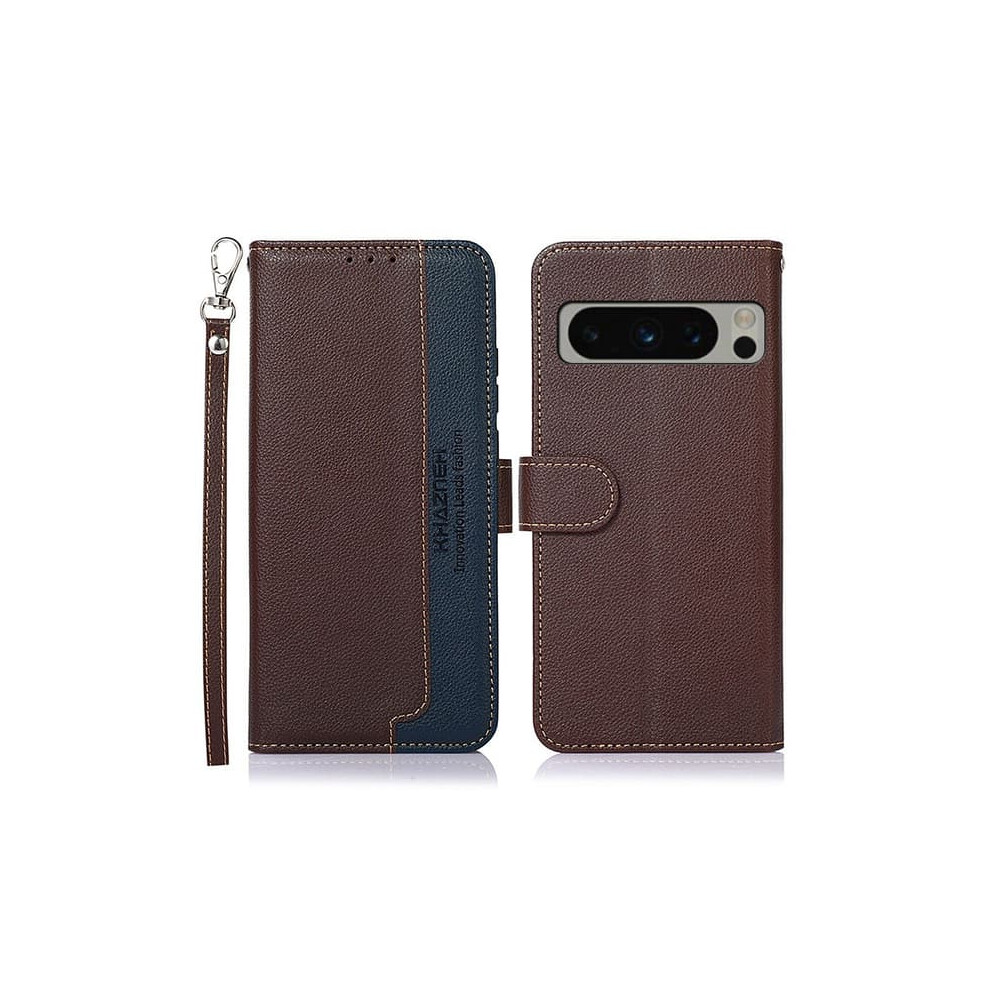 Khazneh Wallet Case For Google Pixel 8 Pro Brown Blue Blue,Brown 962125230086