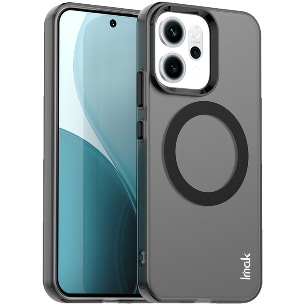 (Black) Imak For Oppo Reno14 5G (Global) Magnetic Case Pc + Tpu Protective Phone Back Cover Black 6914297362915