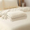 Beige knitted throw blanket soft lightweight 150x200cm 6