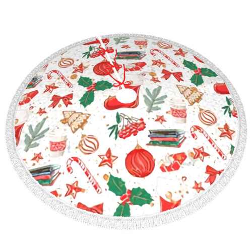 Christmas Tree Skirt 48 Inch Rustic Holiday Decor 2