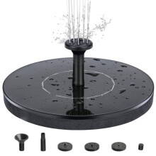 Solar Water Fountain Black 16 cm