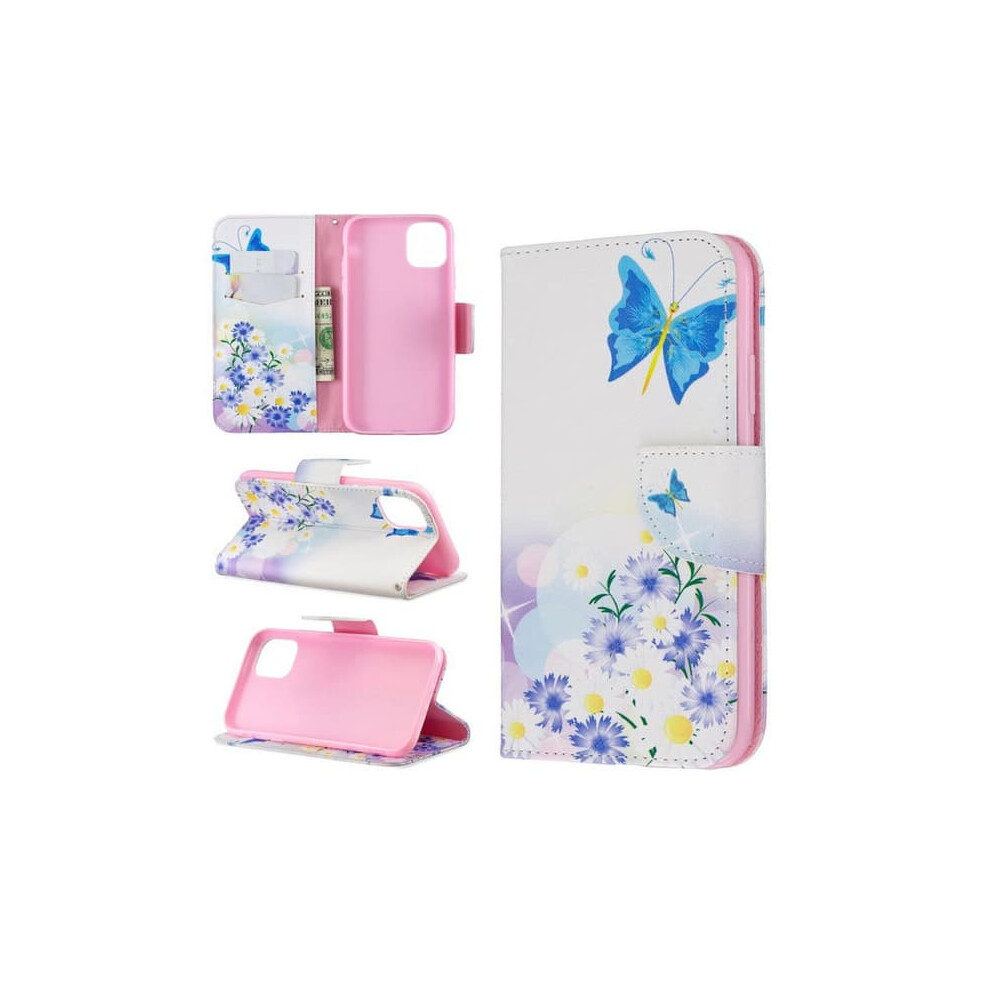 Wallet Case For Iphone 14 With Butterfly Flower Design 962125230215