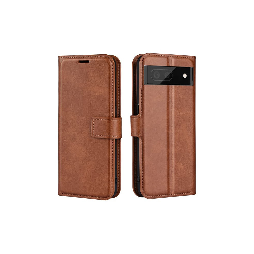 Leather Wallet For Google Pixel 7 Pro Brown 962125225464