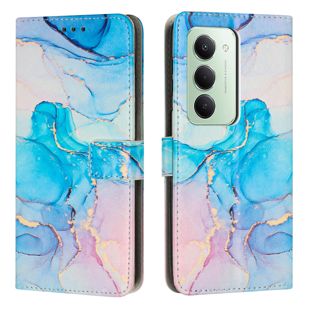 (Pink / Green) For Xiaomi Redmi 15 4G (Eu) (171Mm) Stand Case Marble Pattern Pu Leather Wallet Phone Cover Pink,Green 6914297205946