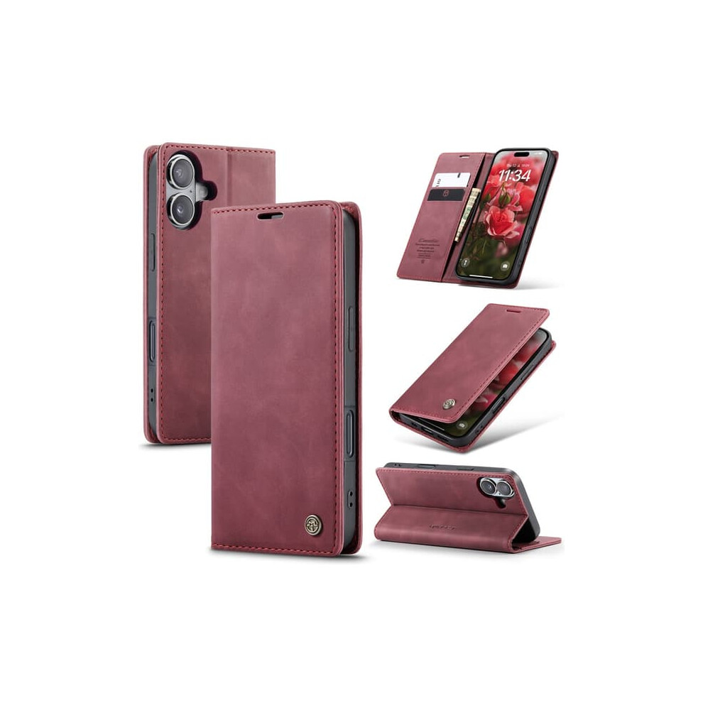 Caseme Slim Wallet Case For Iphone 16 Plus Red 962125239447