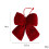 Christmas bow ornament red soft large 1 piece 4