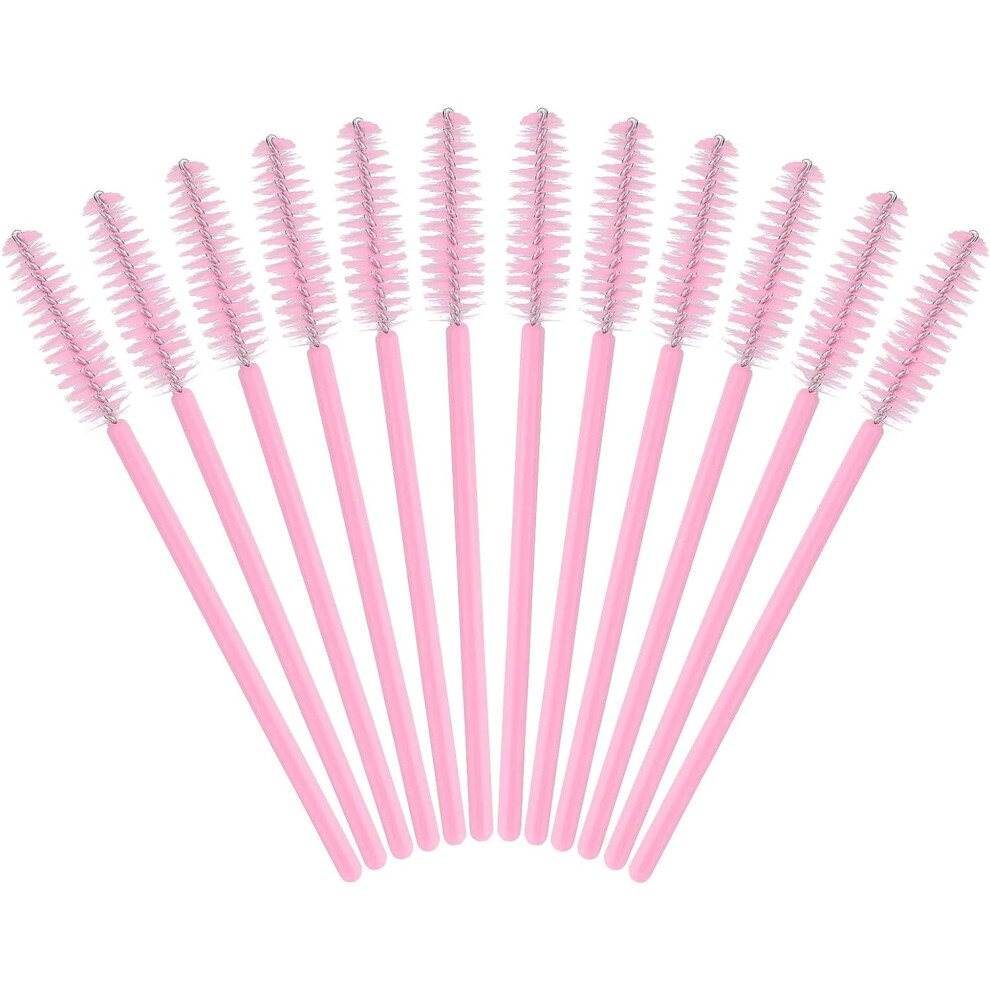 Mascara Wands Spoolie Brush Pink 50 pcs
