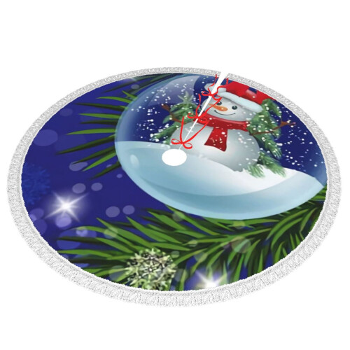 Christmas Tree Skirt 48 Inch Rustic Holiday Decor 1