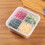 Sunjoy Tech Divided Veggie Tray with Lid, Stackable 4-Compartment Snack Containers for Fridge – Compatible with Standard Refrigerators 5