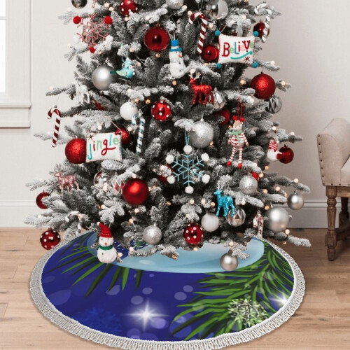 Christmas Tree Skirt 36 Inch Rustic Holiday Decor 1