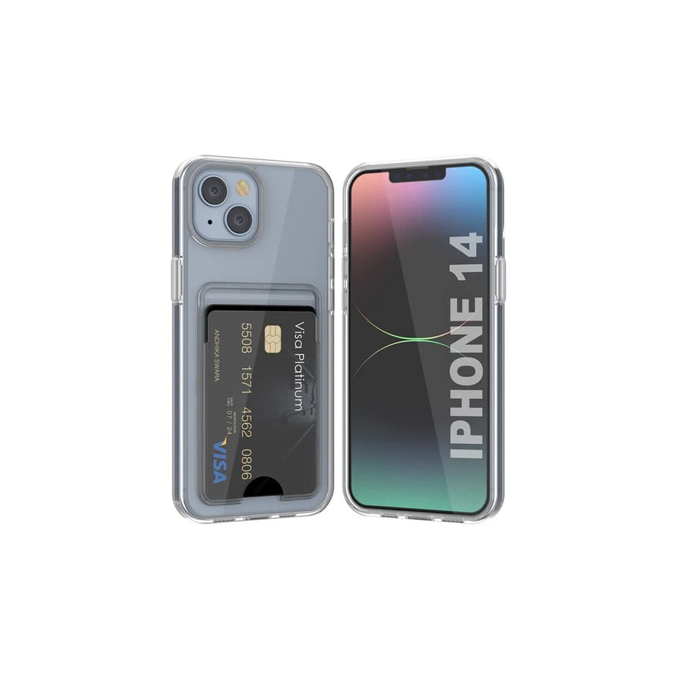 Iphone 14 Case With Card Holder Tpu Transparent 962125233384