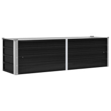 vidaXL raised planter box galvanized steel 160x40x45 cm