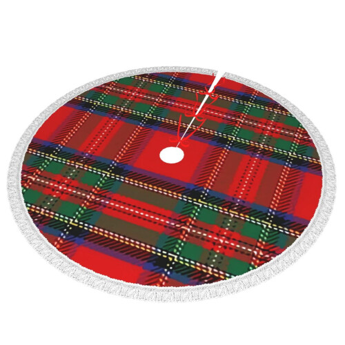 Christmas Tree Skirt Plaid 36 Inch 1