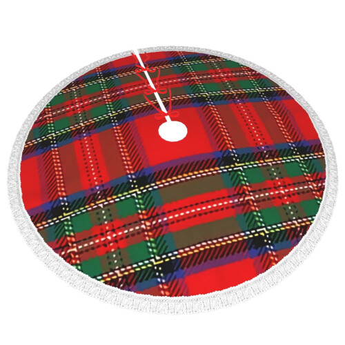Christmas Tree Skirt Plaid 36 Inch 2